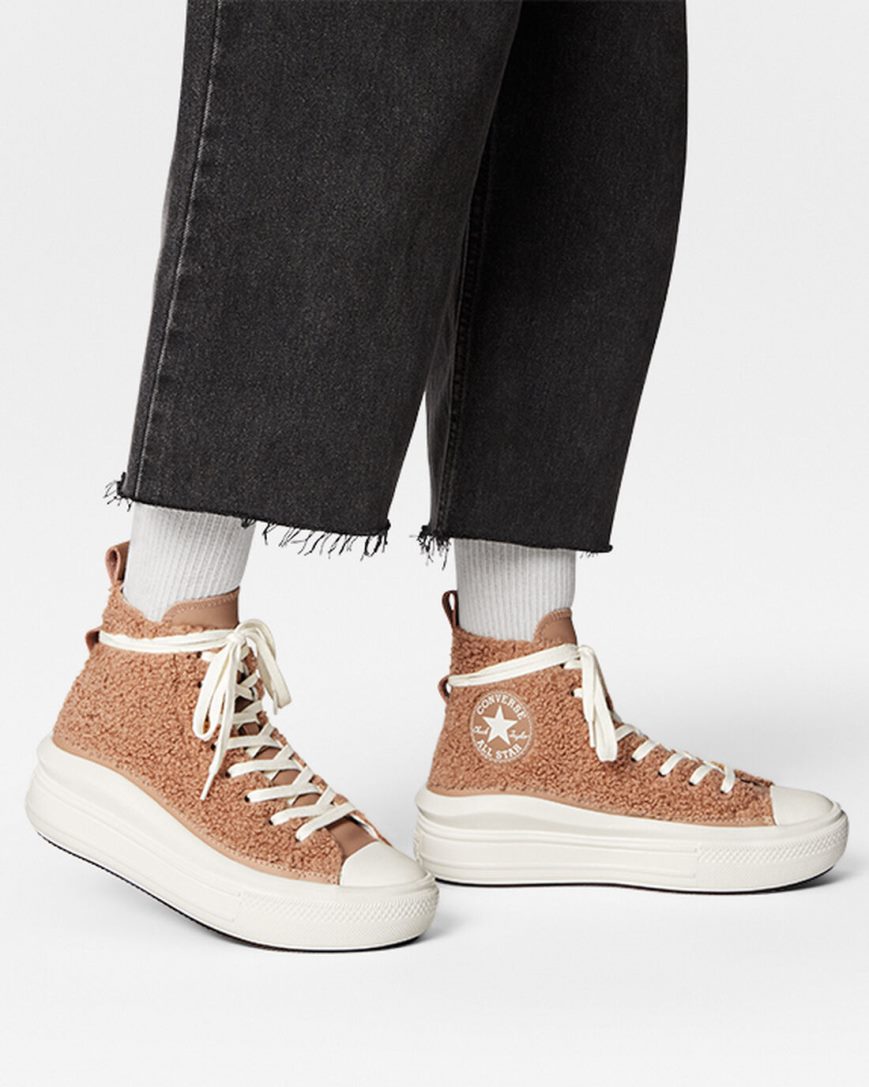 Topanky Na Platforme Converse Chuck Taylor All Star Move Sherpa Vysoke Damske Hnede | SK BCHMR7